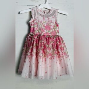 Zenzi Girls' Sleeveless 'Floral' Tulle Dress - Blush Pink XS. NWT
